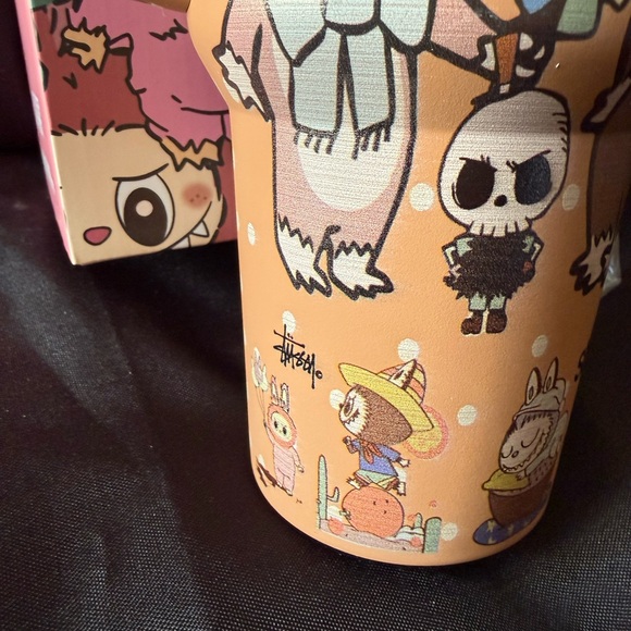 New Stanley Tan/Peach Tumbler Monster Family Design with Special Box and a Straw - Picture 9 of 14